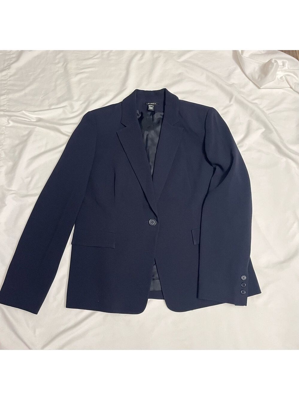 Louben Canadian Made Quiet Luxury Black Blazer Size 12